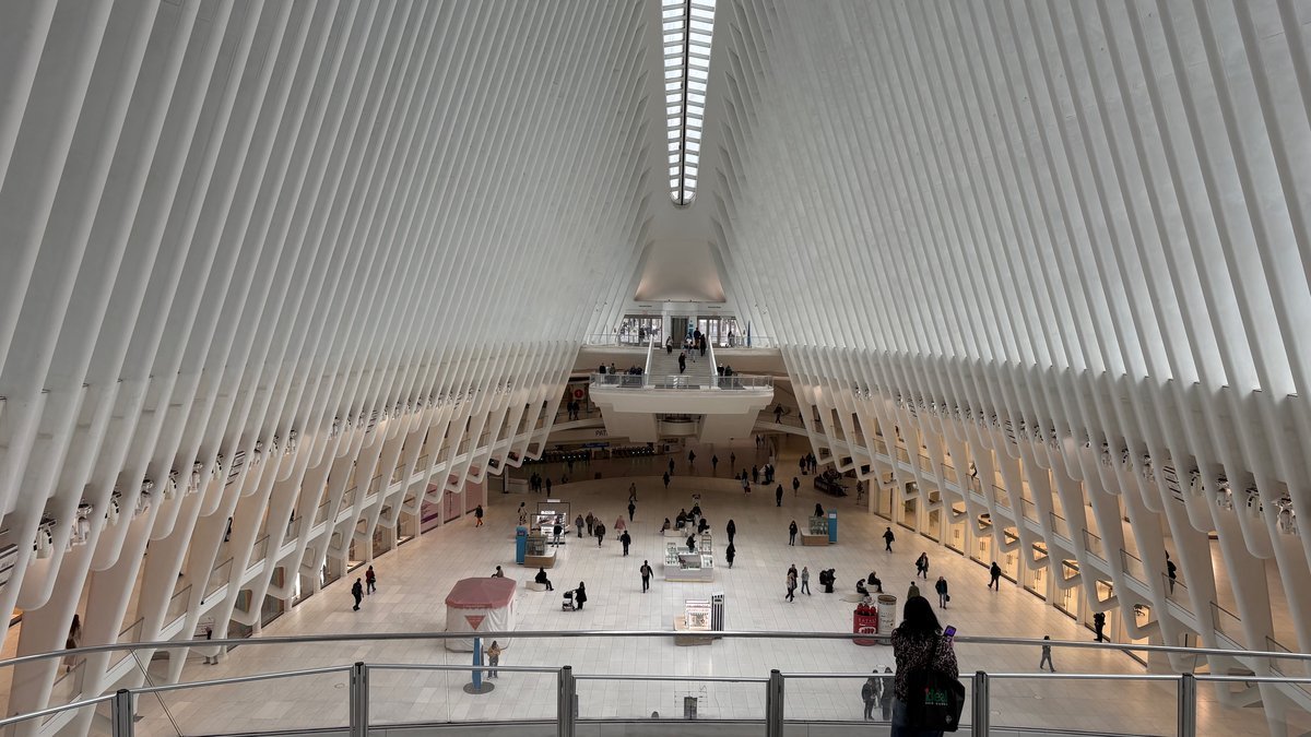 Oculus World Trade Center, arquitectura moderna, centro de transporte, Financial District NYC.