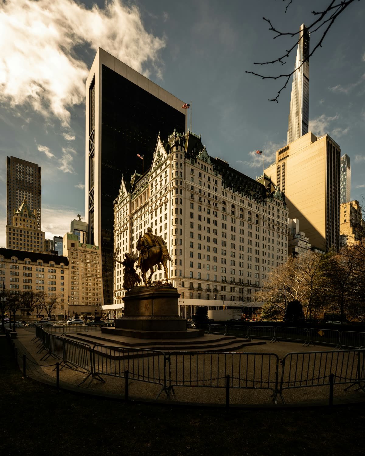 The Plaza Hotel at golden hour, an iconic luxury stay in New York City