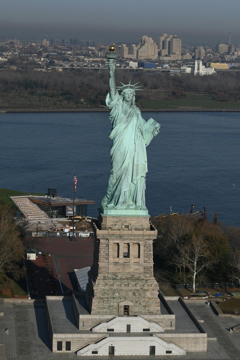 The Statue of Liberty on Liberty Island, New York Harbor